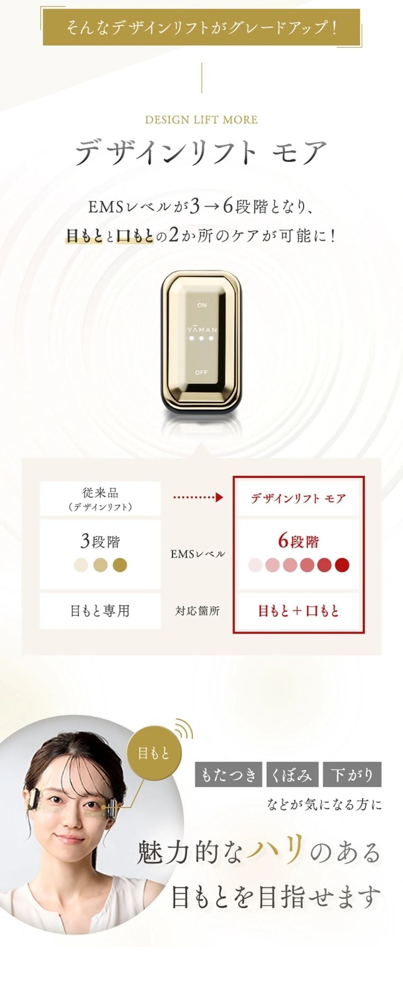 デザインリフトモア目もと＆口もとWケア4か月コース（C1）｜ヤーマン