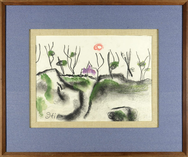 曽宮一念「自筆画 シャルトルの古崖」 | 山田書店美術部オンラインストア