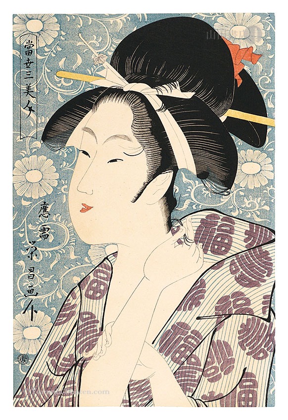Ukiyo-e customs YAMATO Nishiki-e” Hashiguchi Goyo, Kaburaki