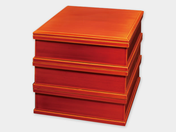 7寸三段重（重箱） - 飛騨春慶塗 （飛騨高山の伝統工芸） - 山田春慶店