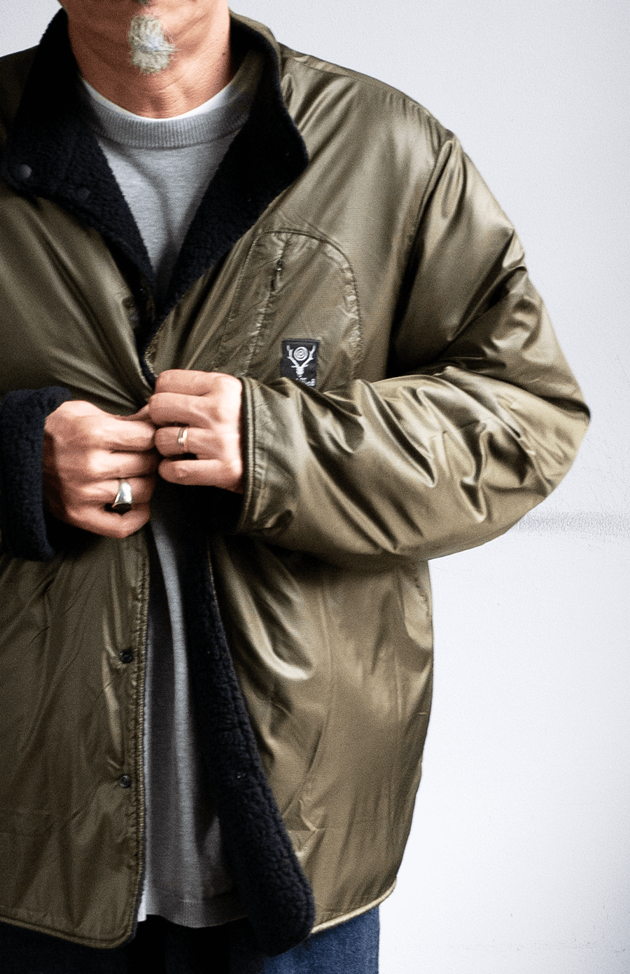 South2 West8 Reversible Jacket Poly Fleece / Nylon Ripstop | 大阪