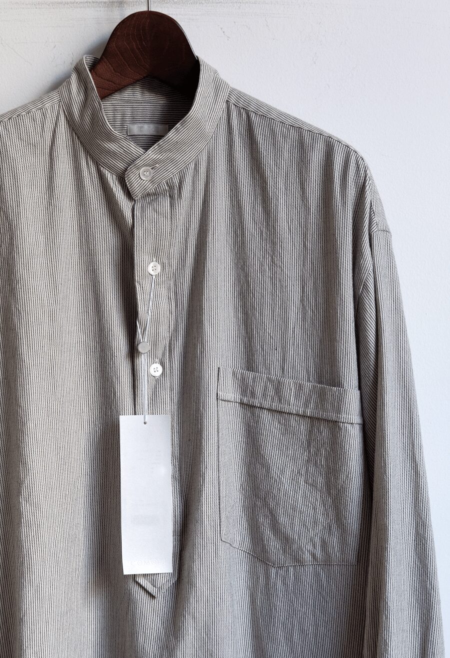 COMOLI C/CA ストライプ プルオーバーシャツ | 大阪心斎橋のメンズ洋服