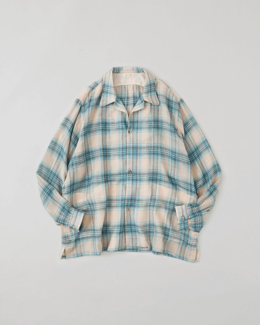 NICENESS MULTI-COLOR OMBRE OPEN COLLAR JACKET SHIRT “THOM” | 大阪