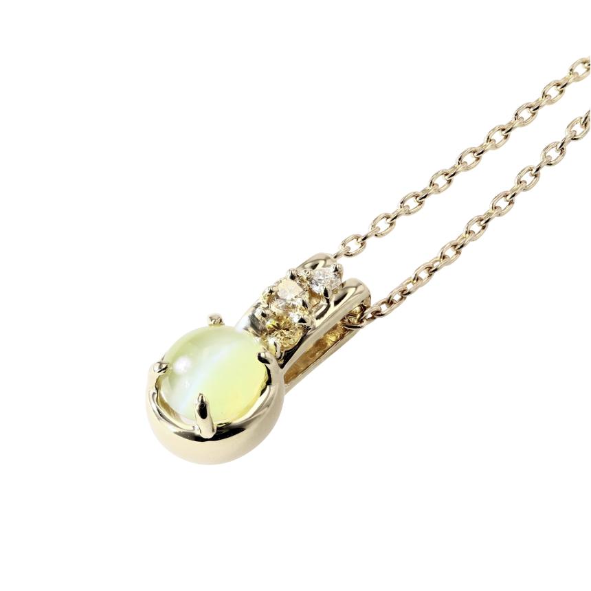 N121 K18 キャッツアイ・クリソベリルネックレス #86005 | 株式会社