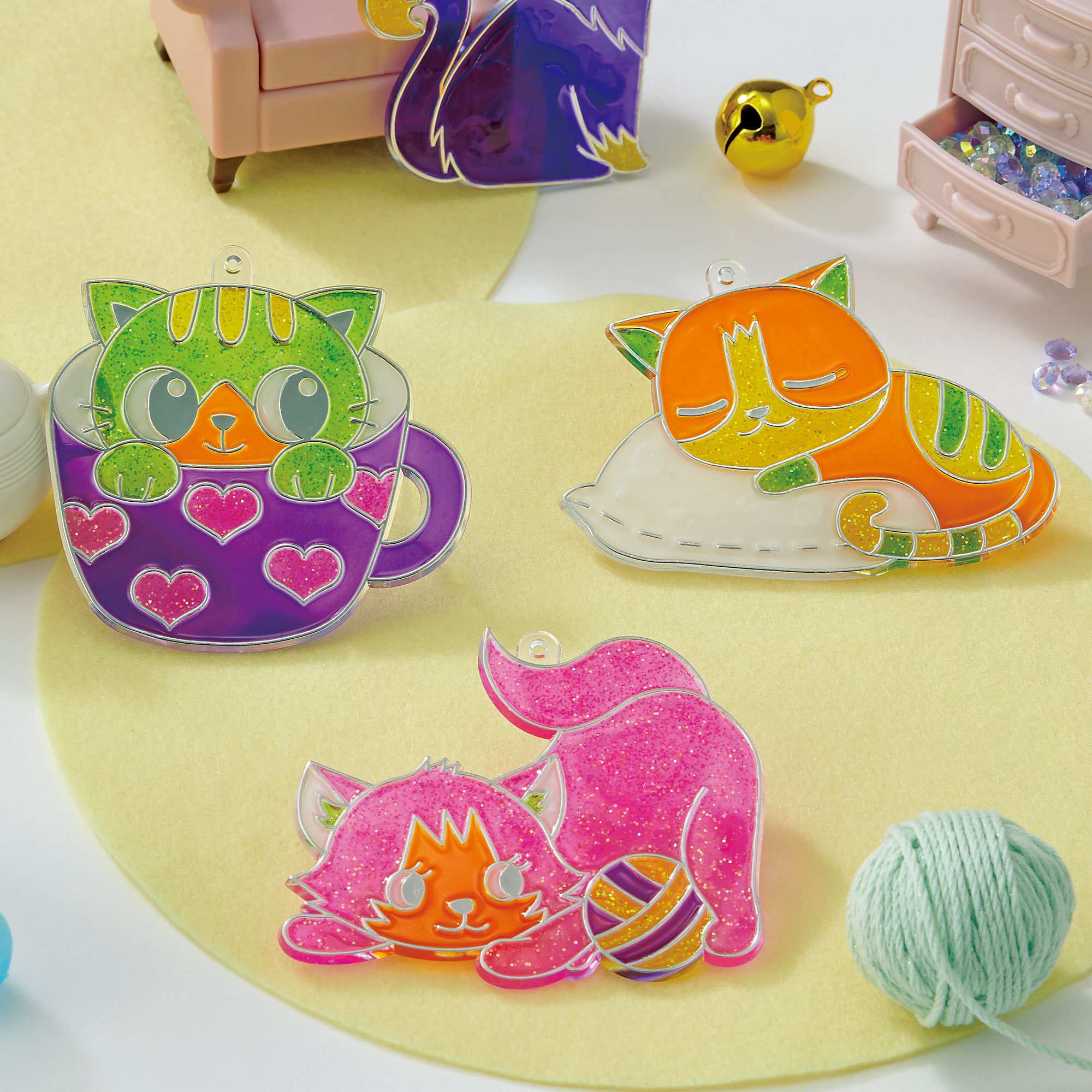 グラスデコ オーナメントセット ねこ | ヤマト株式会社