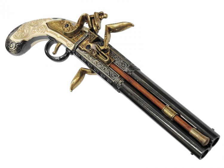 DENIX(デニックス) - フリントロック 2バレル【イギリス 18世紀 33cm