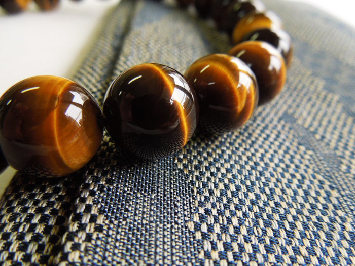 虎目石四分玉片手数珠焦茶二五房共仕立 お数珠の安田念珠店へ｜総本山