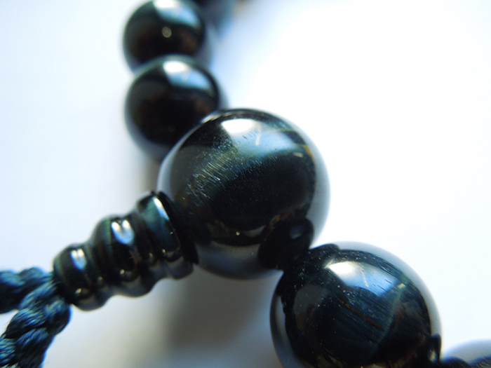 紺虎目石四分玉片手数珠二五房共仕立 お数珠の安田念珠店へ｜総本山