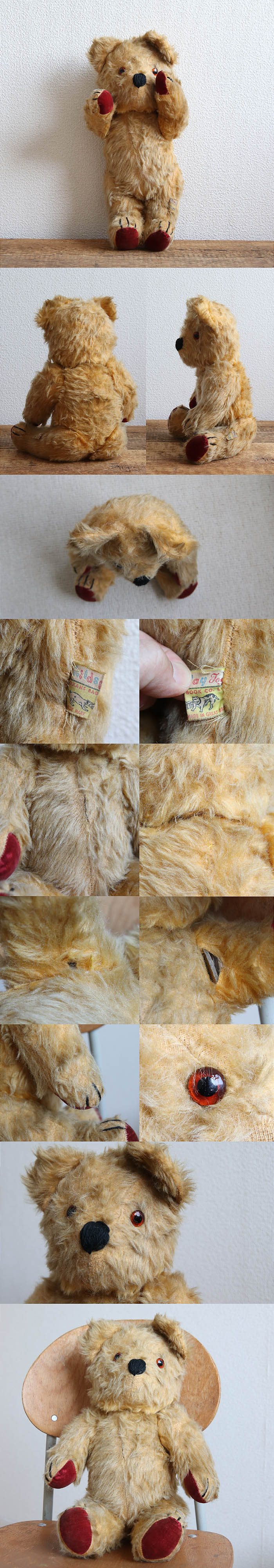 イギリス アンティーク テディベア ぬいぐるみ くま クマ DEANS RAG