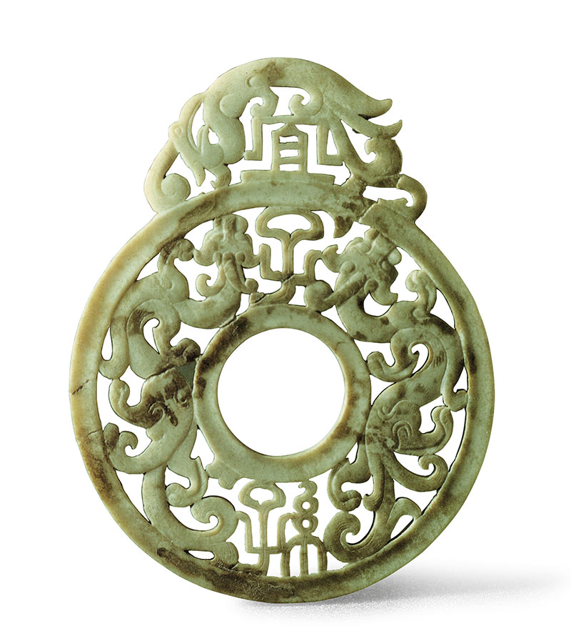 清乾隆白玉鏤雕夔龍鳳紋[長宜子孫]珮專題賞析| Yu Jen Taipei