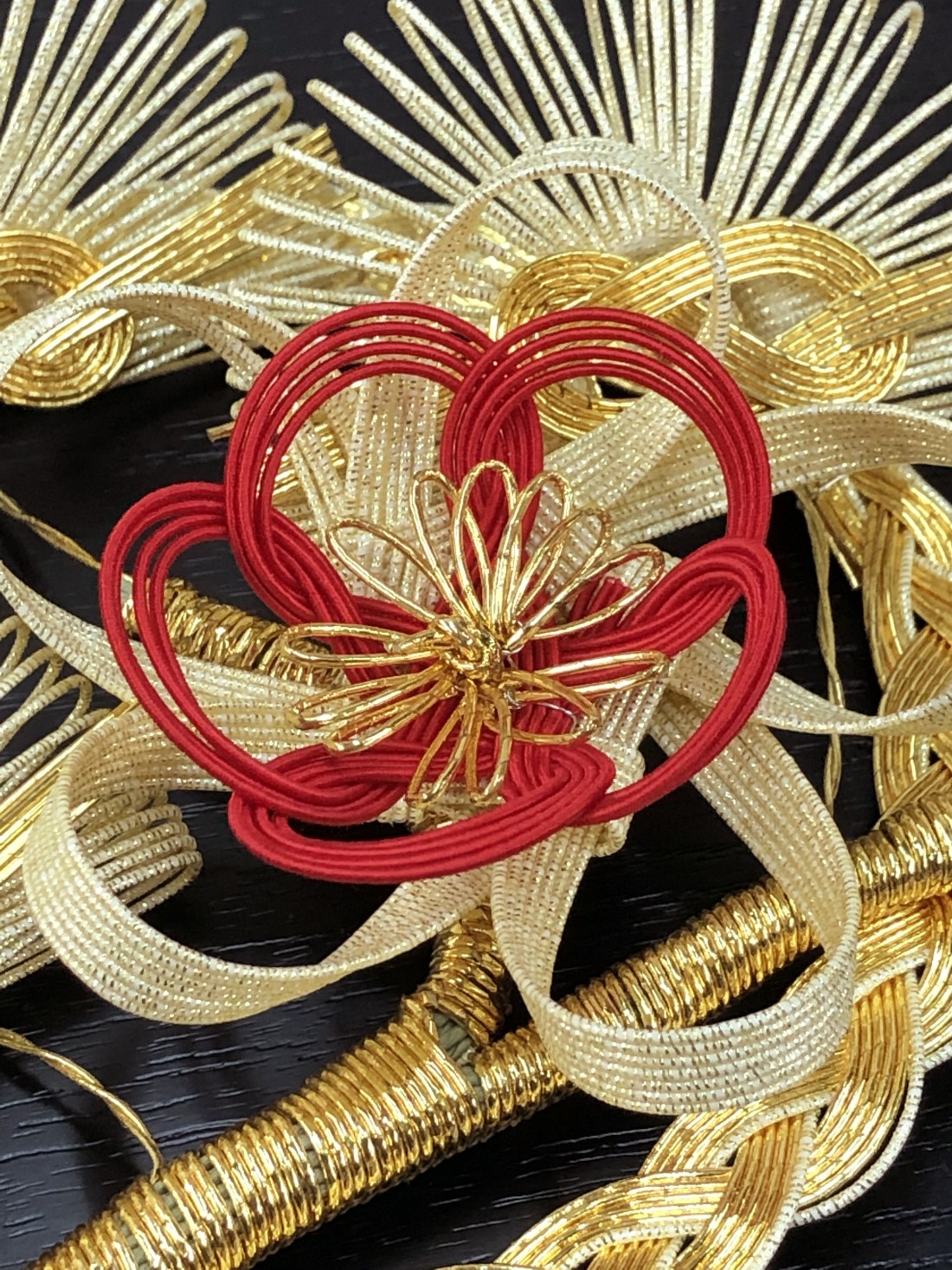 金色の鳥の木製重箱/結納 略式結納品 おしどりセット 金色の鳥の木製