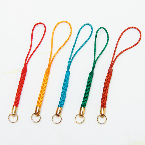 カラー根付ストラップ 5本組 | ゆめ画材