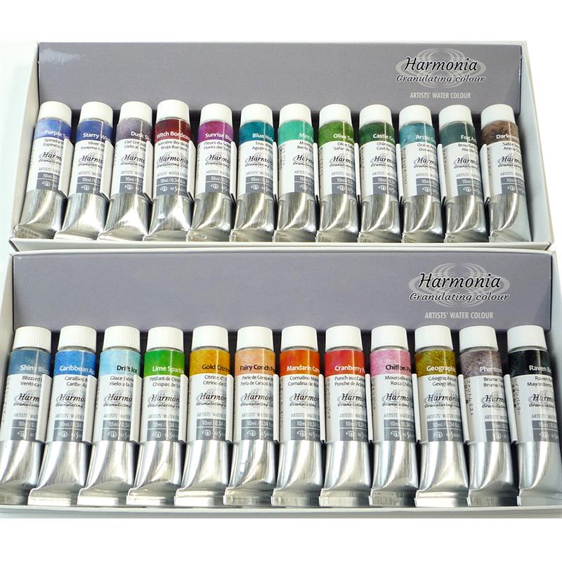 クサカベ 透明水彩絵具 ハルモニア 分離色 グラニュレーションカラー