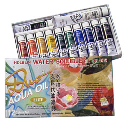 ホルベイン アクアオイルカラー デュオ 油絵の具 (水可溶性) 6号 (20ml