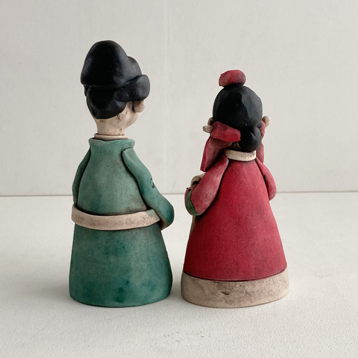 幸福の韓国婚礼土器人形 木・わら細工・民芸品 夢市場本店【韓国