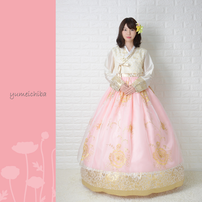 o-bs100b80-チマチョゴリレンタル韓服化繊-バスト82～92cm_身長+靴高さ