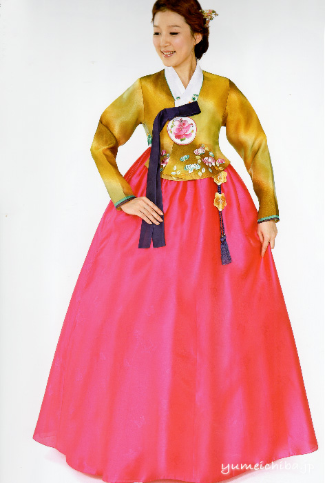 197_チマチョゴリレンタル韓服化繊_バスト74～84cm_身長+靴高さ165