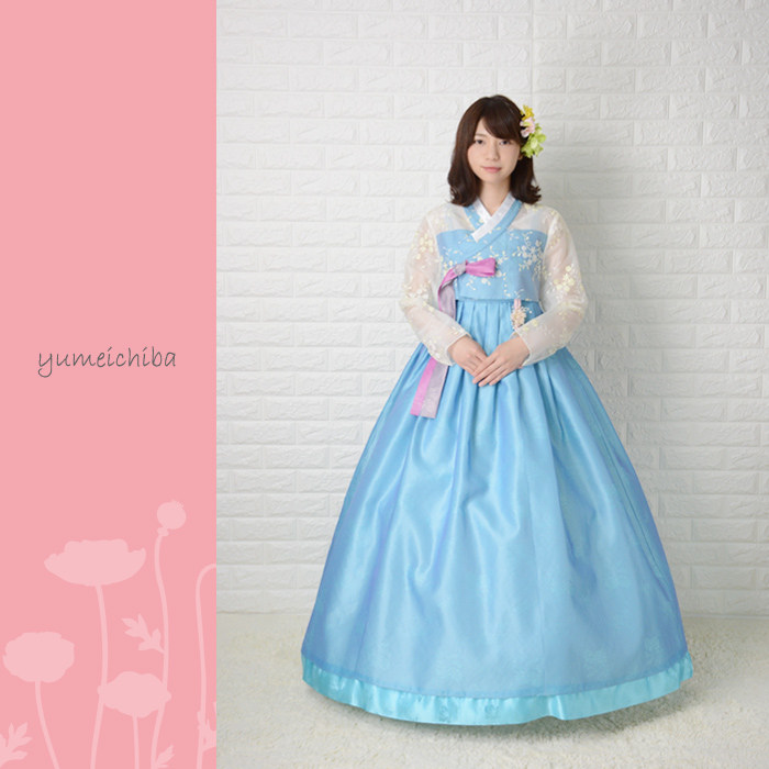 o-s205c265-チマチョゴリレンタル韓服化繊-バスト88～98cm_身長+靴高さ