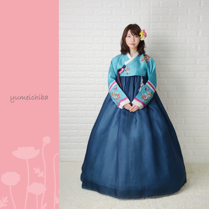 o-s194c221-チマチョゴリレンタル韓服シルク-バスト86～96cm_身長+靴高