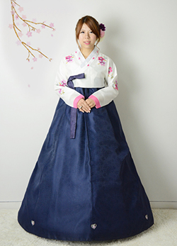 381_チマチョゴリレンタル韓服化繊_バスト86～96cm_身長+靴高さ162