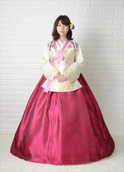 o-s143c237-チマチョゴリレンタル韓服シルク-バスト84～94cm_身長+靴高