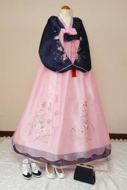 89_チマチョゴリレンタル韓服化繊_バスト84～94cm_身長+靴高さ165