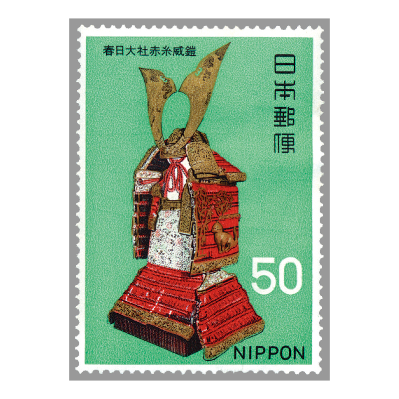 銭単位切手】昭和コイル 春日大社 14銭 2枚縦ブロック 昭和13年 銭単位