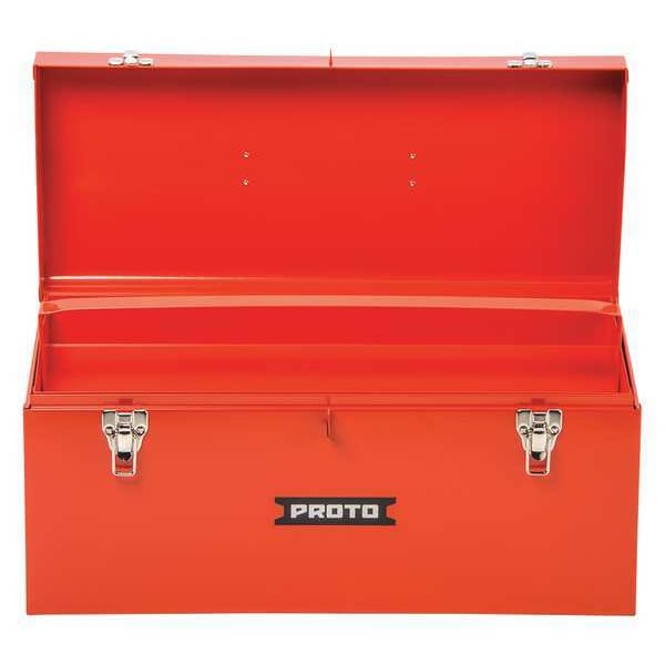 Proto General Purpose Double Latch Tool Box with Tray, Steel, Red