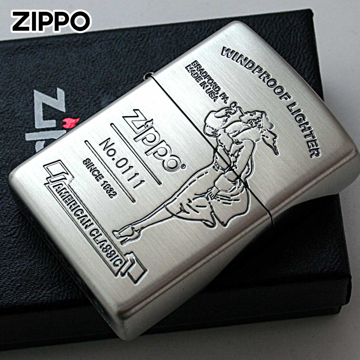 Zippo ジッポー ウインディ ガール アメリカンクラシック シルバー