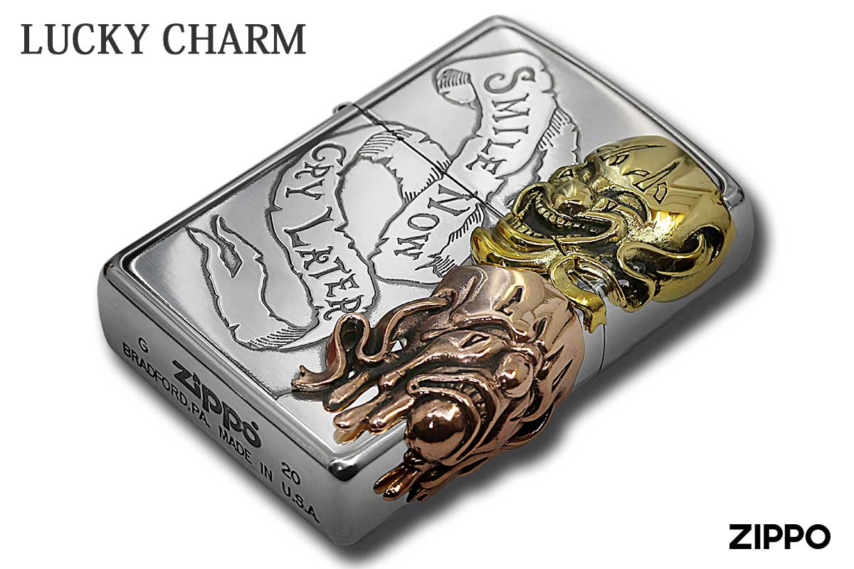 Zippo ジッポー LUCKY CHARM ラッキーチャーム 2フェイス SV｜Zippo