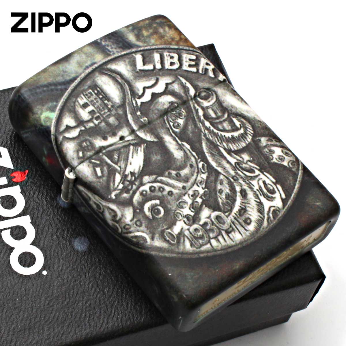 Zippo ジッポー 海賊 コイン Pirate Coin 全面塗装 49434 メール便可