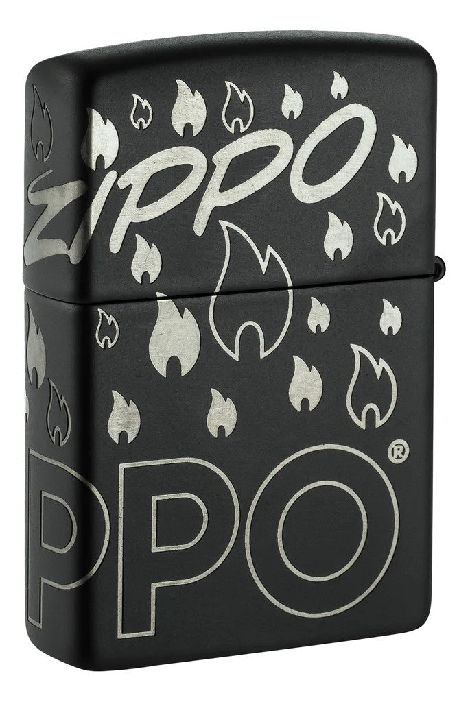 Zippo Black Matte Flame Z - 48908 – Zippo Brazil