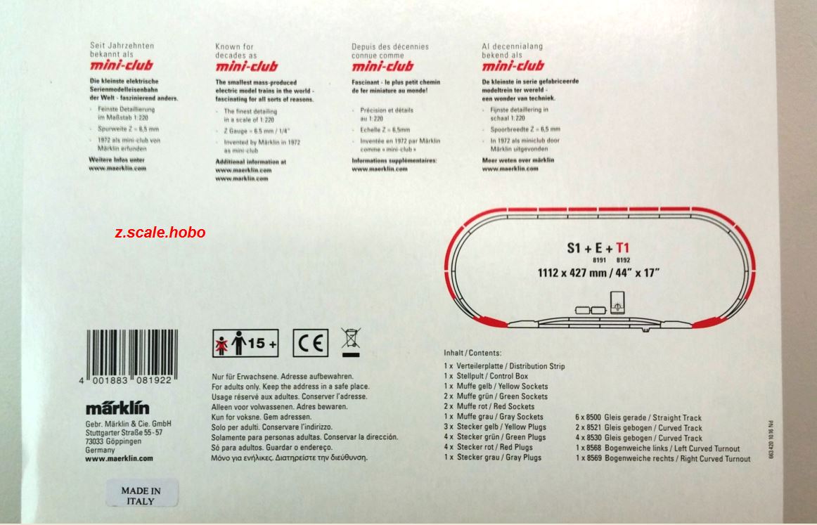 MARKLIN 8192: z.scale.hobo