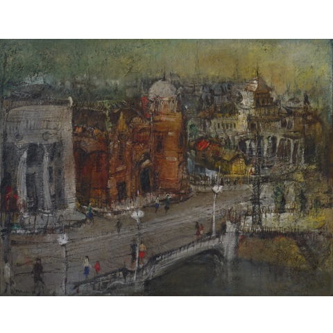 平野遼《西中洲風景》1960年 | アートコレクション | 九州大学文学部