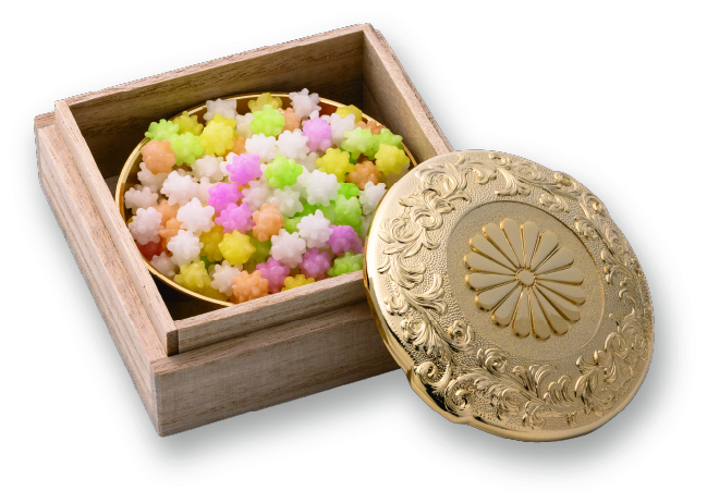 ゴールドボンボニエール（菊紋入り）｜東京叙勲-叙勲・褒章の菊紋入り