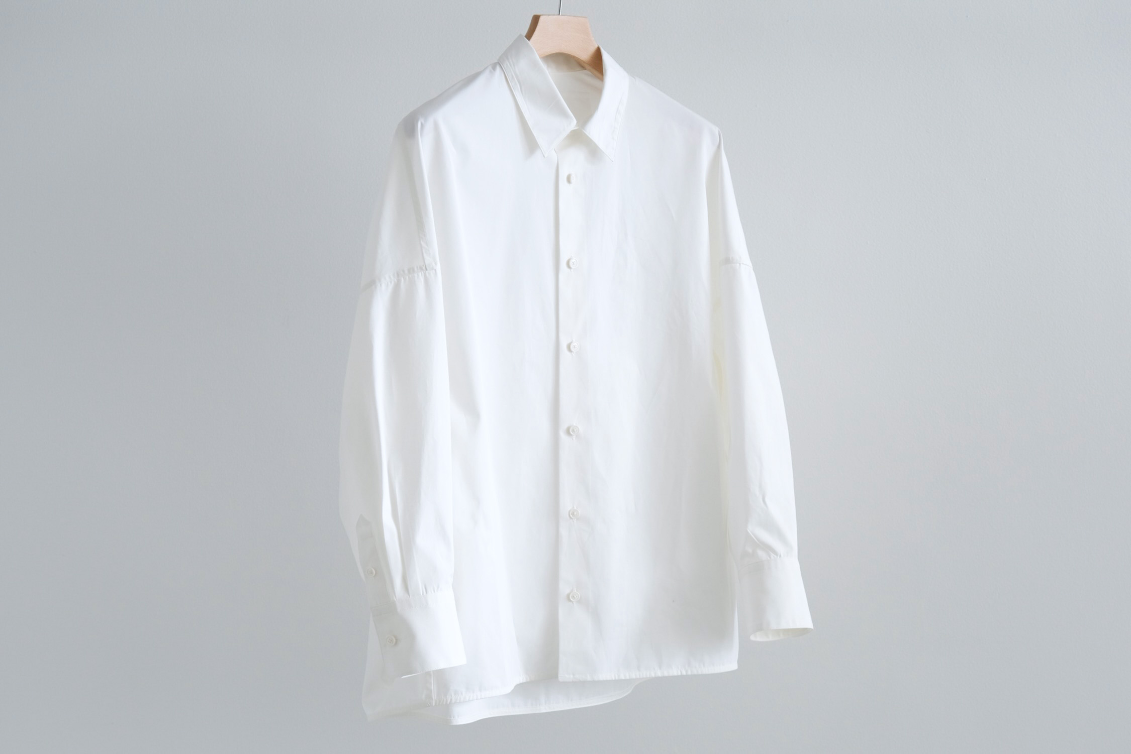 CLEAR HEAVY BROADCLOTH DRAPING SHIRT TYPE A - WUNDER