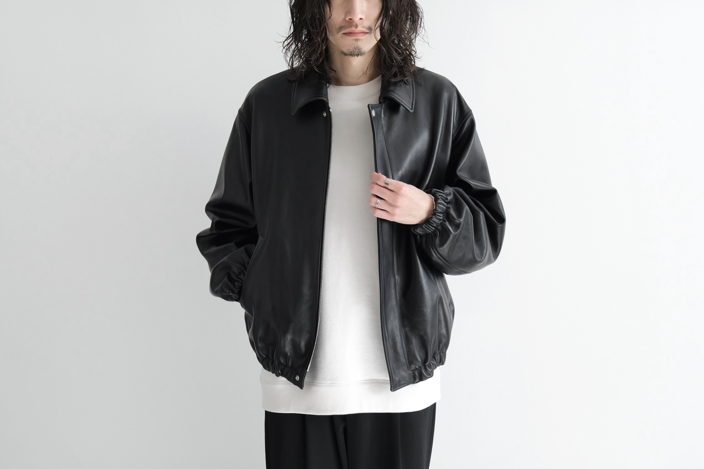 SHEEP LEATHER ZIP SHORT JACKET - WUNDER