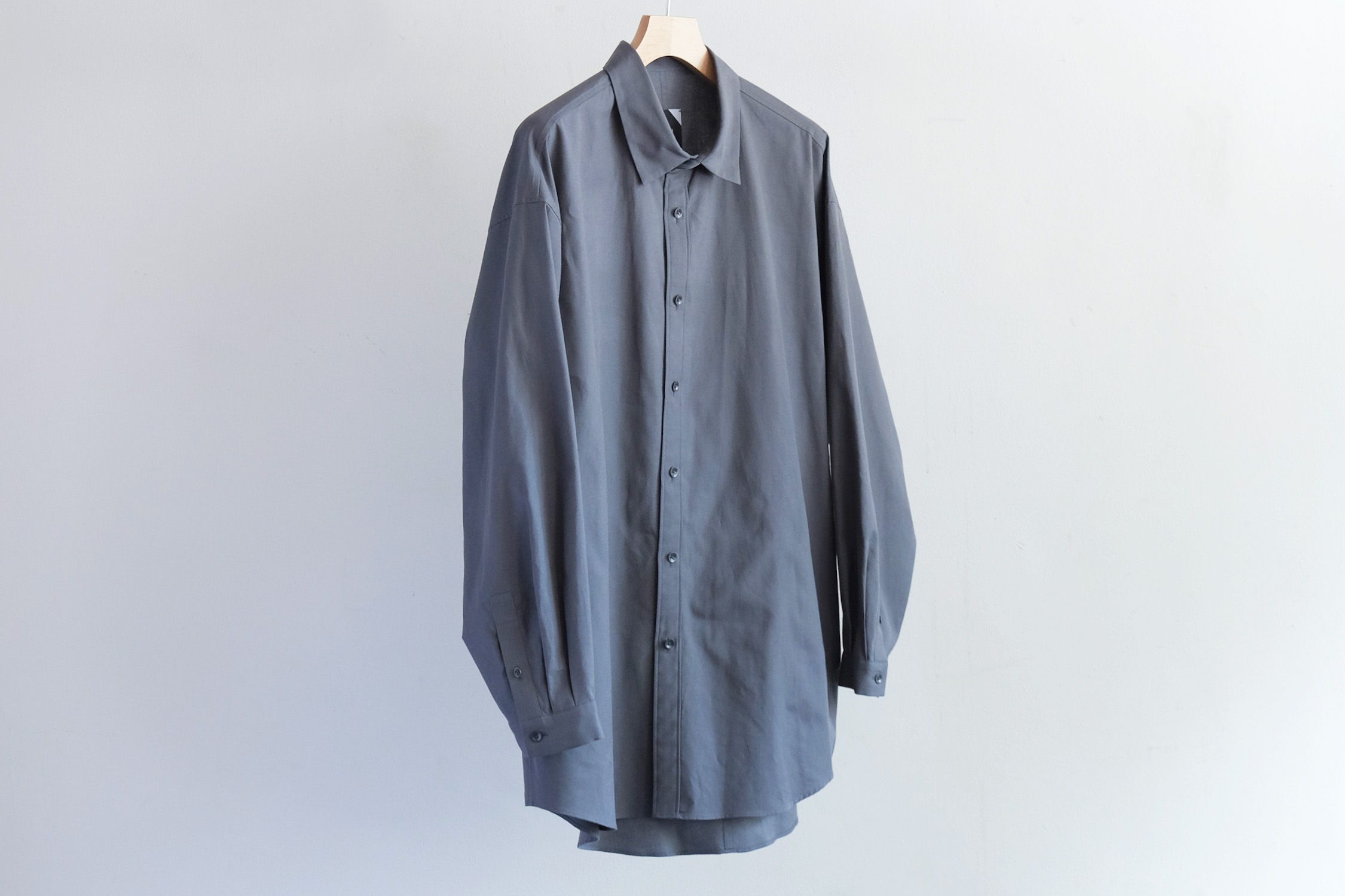 COTTON CASHMERE OXFORD OVERSIZED LONG SHIRT - WUNDER