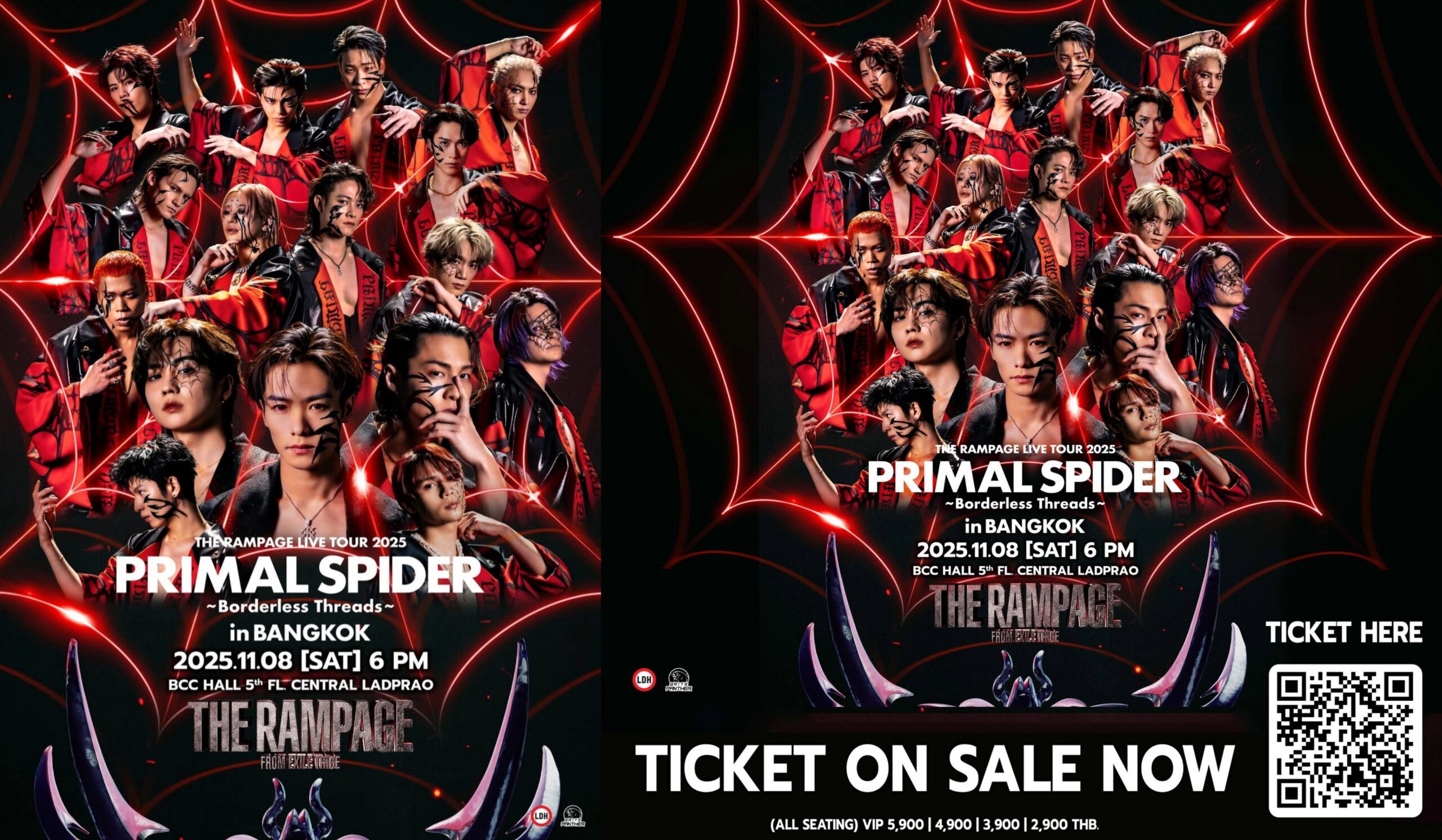 LDH JAPAN所属の「THE RAMPAGE」11月バンコクで初の大型単独公演開催