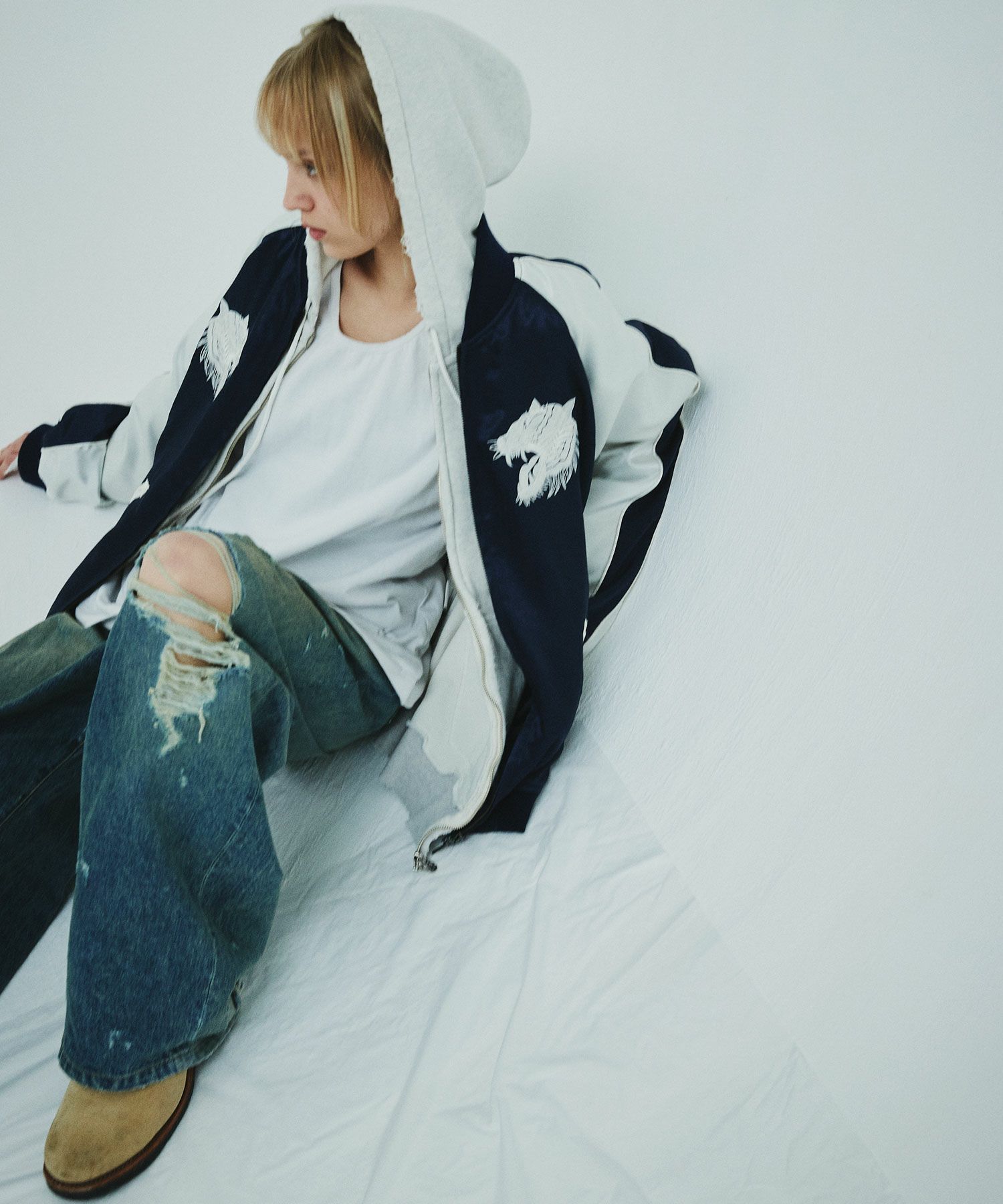 OPENING ACT] ビンテージデザイン虎刺繍スカジャン | OPENING ACT