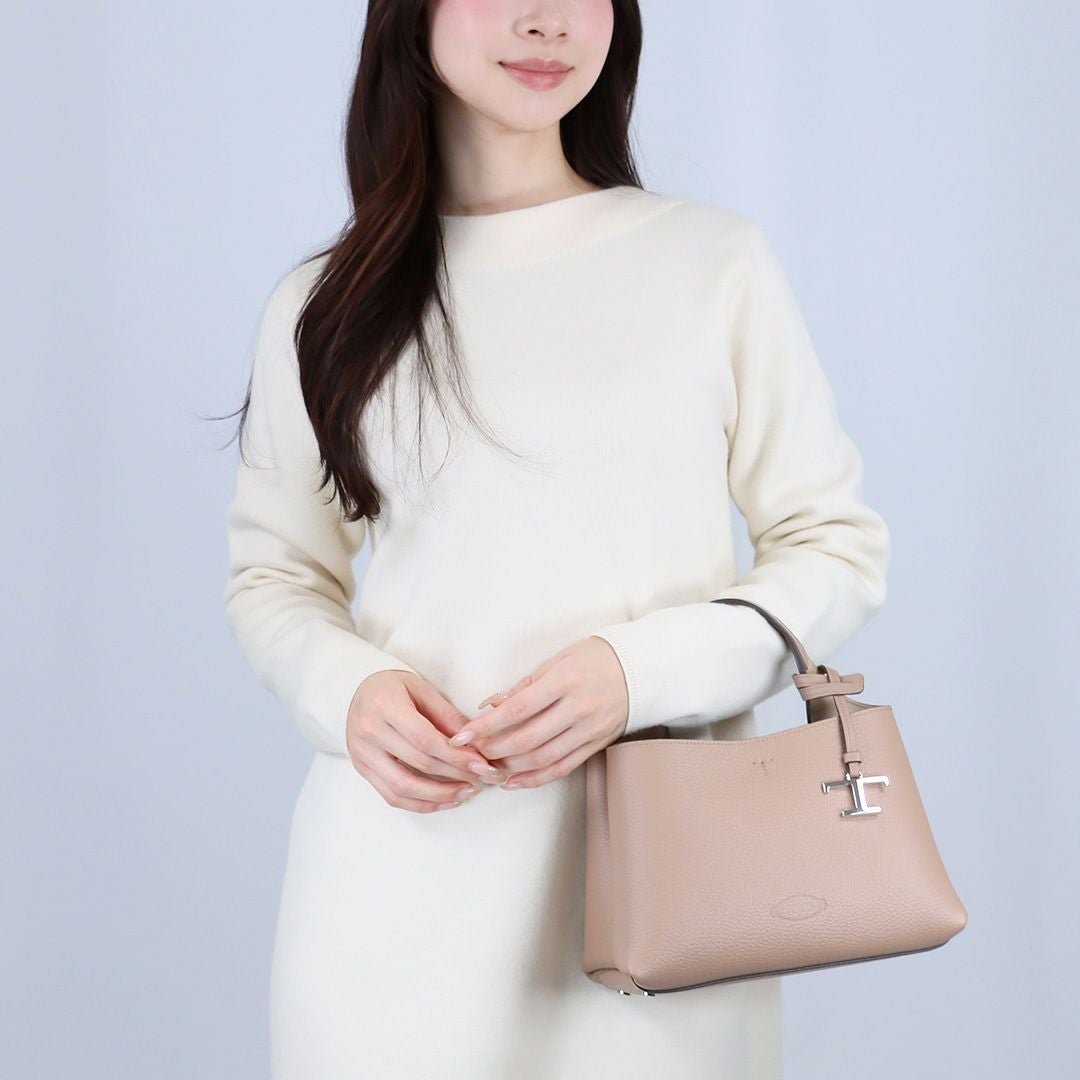 トッズ TODS 2WAYバッグ レザー バッグ Tタイムレス マイクロ