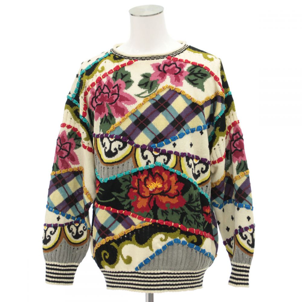 ヨシユキ コニシ フィッチェ/セーター/刺繍/ドン小西/シミ有/ブランド