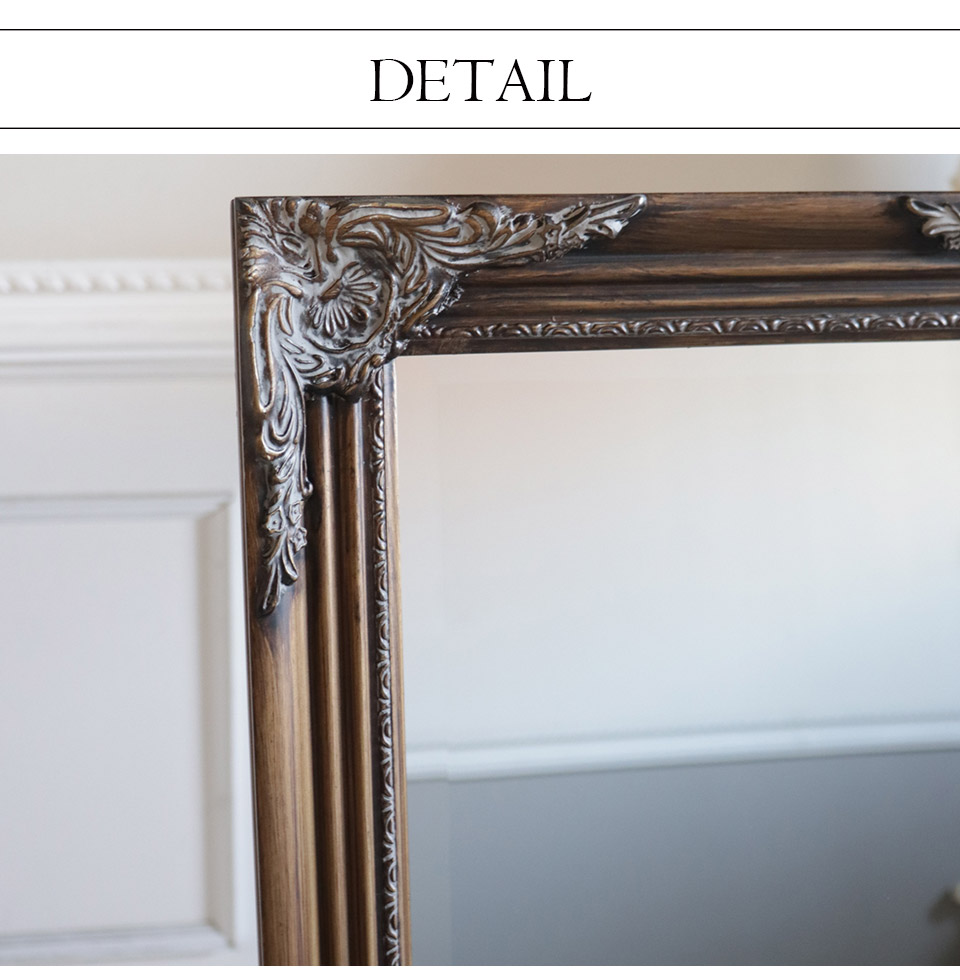 スタンドミラー 姿見 ゴールド アンティーク｜おしゃれインテリア