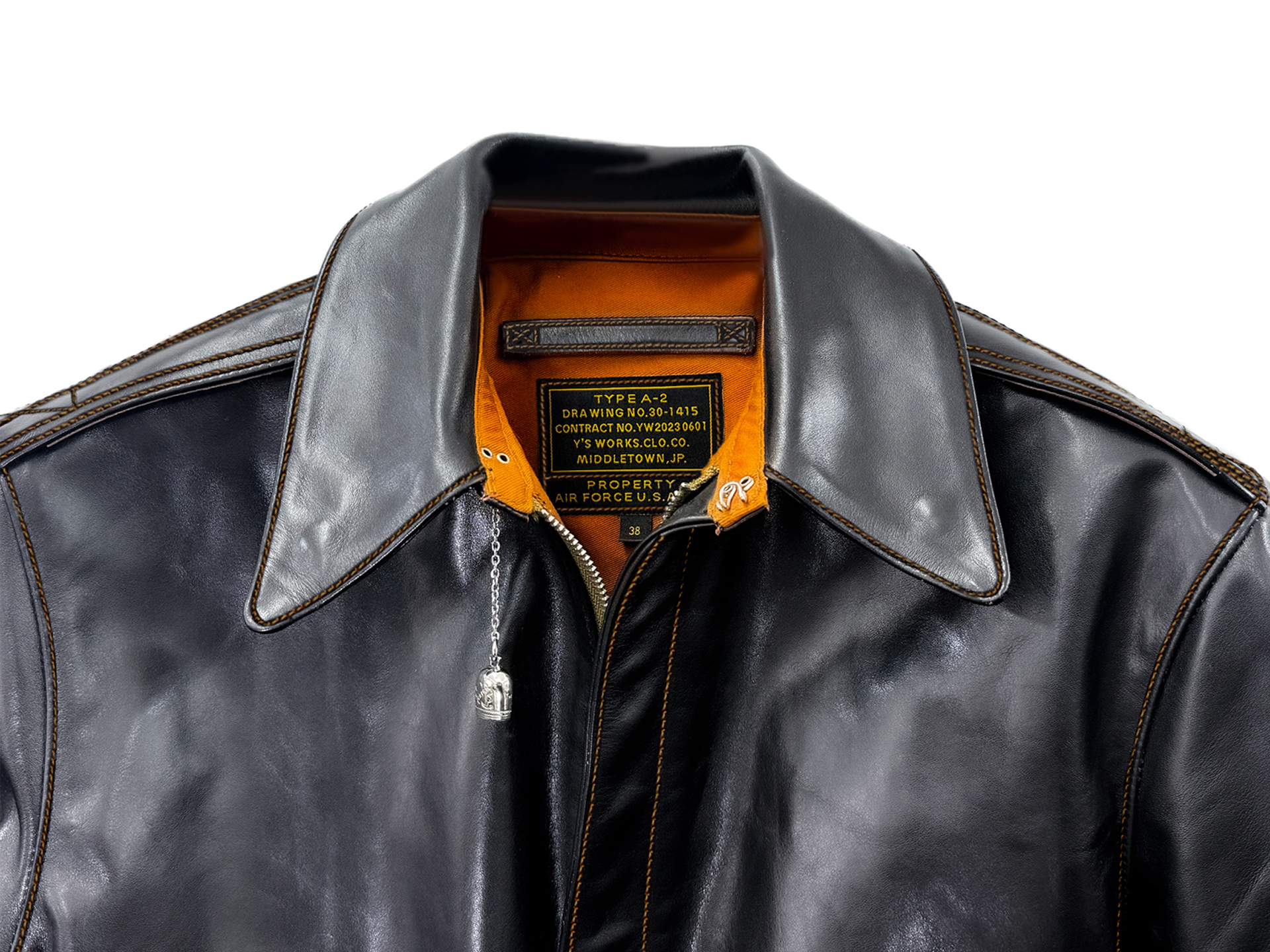 ホースハイド TYPE A-2 赤リブ/カプリベル