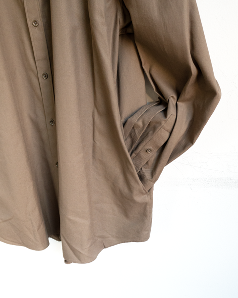 ATON Cotton Cashmere Oxford Oversized Long Shirt | 大阪心斎橋の