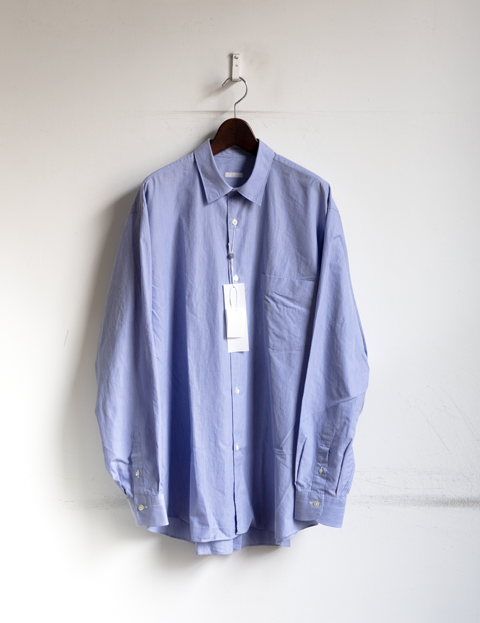 COMOLI コモリシャツ SAX STRIPE | 大阪心斎橋のメンズ洋服のセレクト