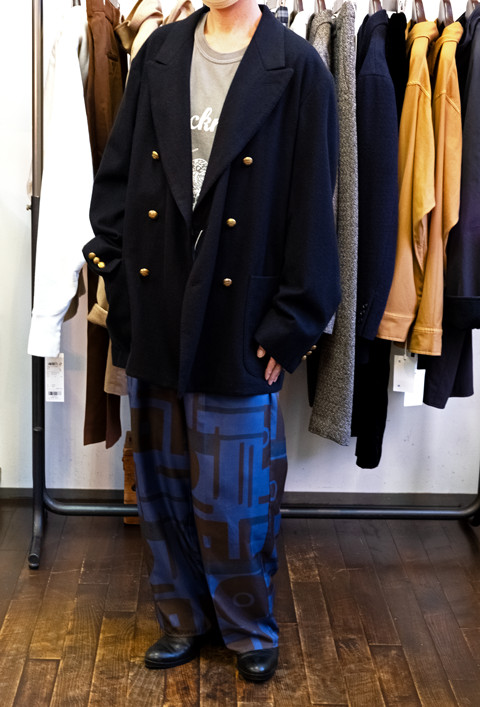 COMOLI カシミヤ ネイビーダブルブレザー | 大阪心斎橋のメンズ洋服の