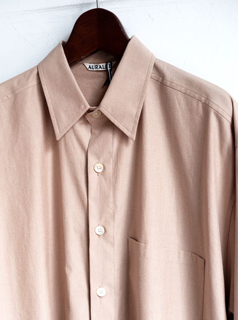 AURALEE Washed Finx Twill Big Half Sleeved Shirt | 大阪心斎橋の