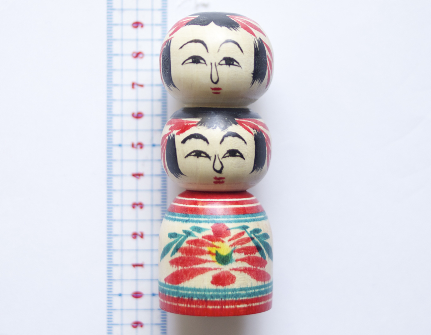 取扱終了】【期間限定】伝統こけし 斎藤健男工人 3寸姉妹こけし/蔵王系