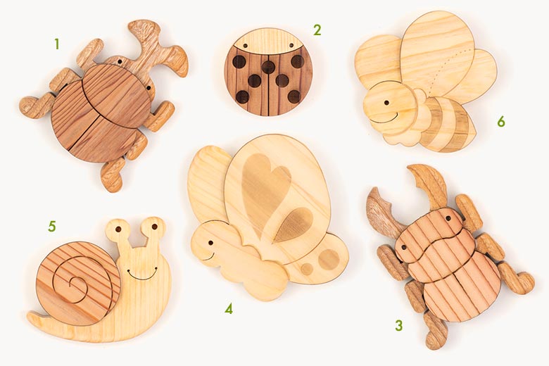 かくれんぼパズル さとやま 出産祝いに木のおもちゃ